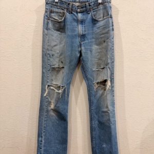 Levi’s デニムパンツ ダメージ リペア 強フェード スリムストレート 赤タブ