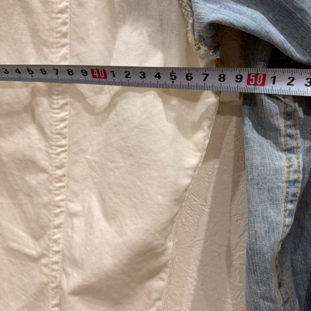 DSQUARED2 デニム切替シャツ 総柄スリーブ 刺繍プリント アーカイブモデル メンズ - 画像 (4)