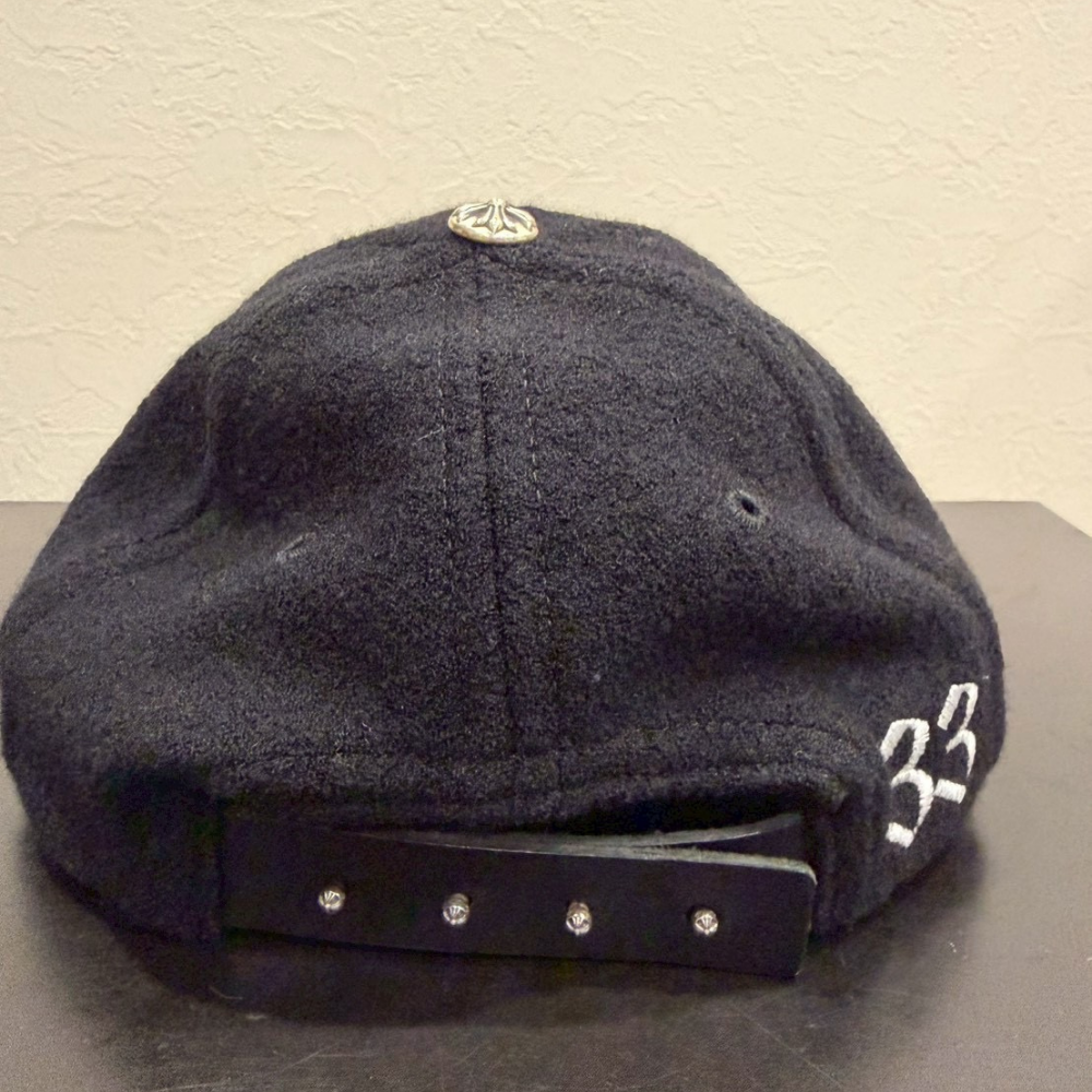 刺繍ロゴ ウールキャップ ブラック コンチョ付き アジャスター仕様 - 画像 (9)