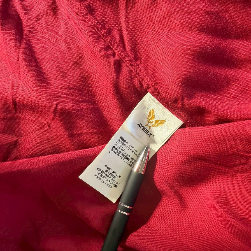 TYPE BLUE 刺繍シャツジャケット “FAR EAST CRUISE” ドラゴン&イーグル柄 レッド M - 画像 (4)